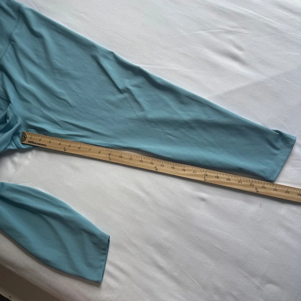Nike Dri-FIT Womens 2X Teal Blue Cropped Leggings Athletic Tights Activewear